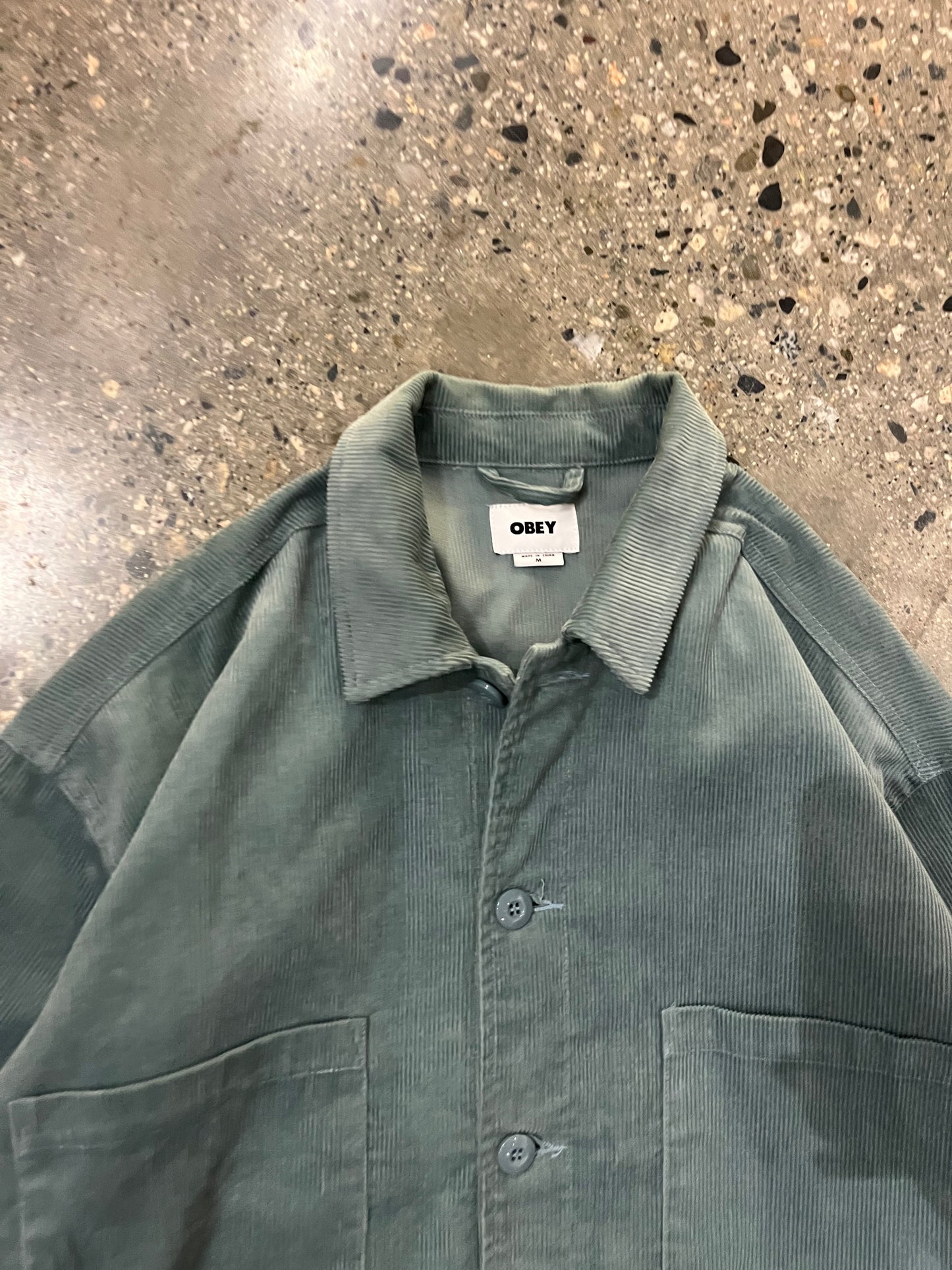 (M) Obey Corduroy Button-Up Jacket