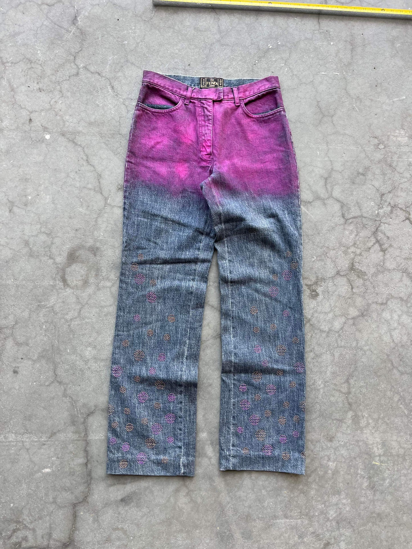 (27”) 80s Fendi Bedazzle Denim