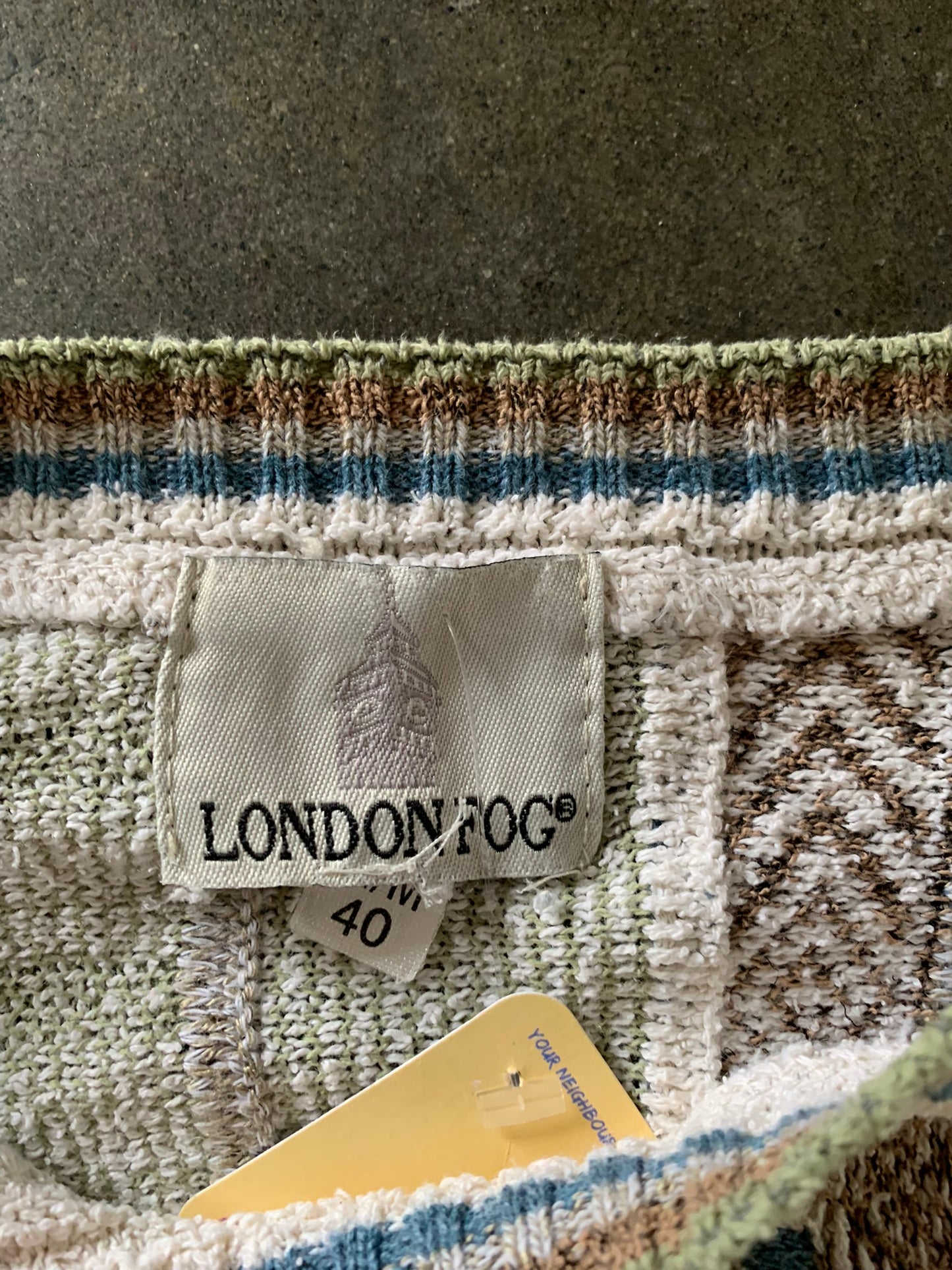 (M/L) 90’s London Fog 3D Texture Knit