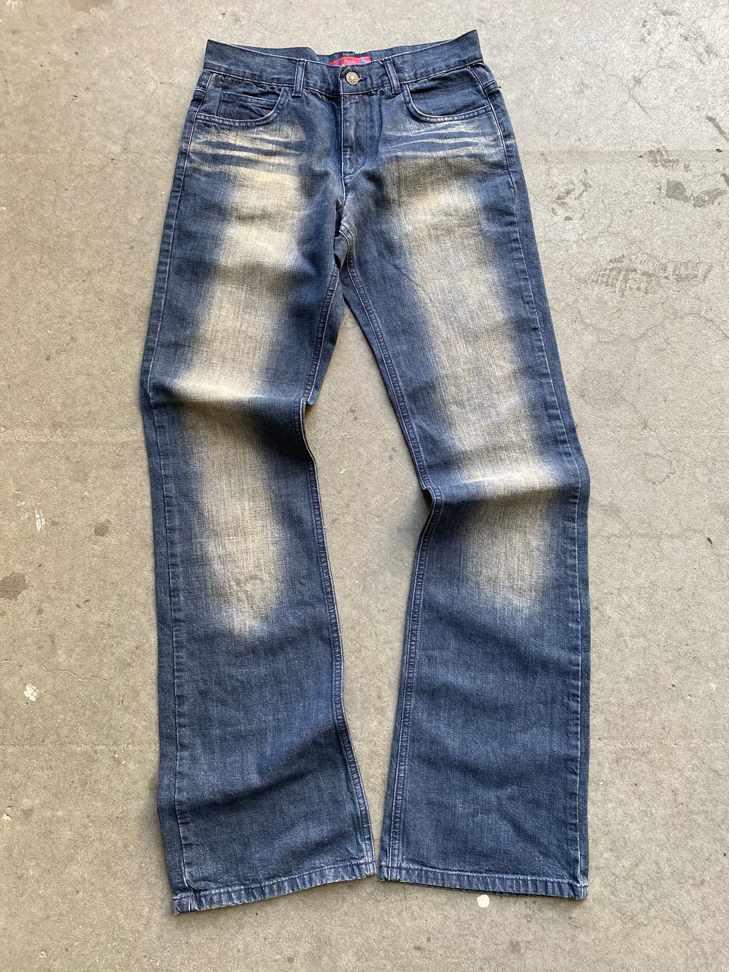 (30”) Sunfaded Japanese Flare Jeans