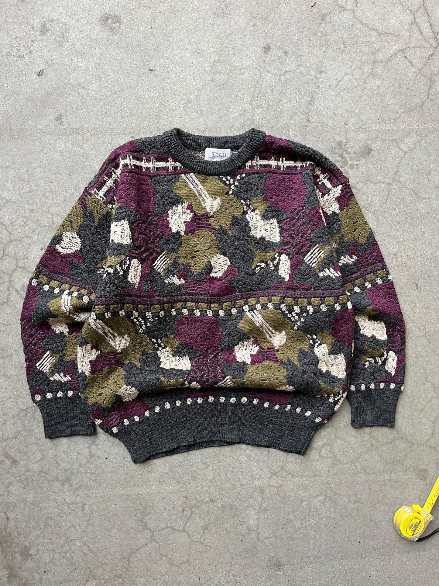 (L) 90s Tosani Textured Abstract knit