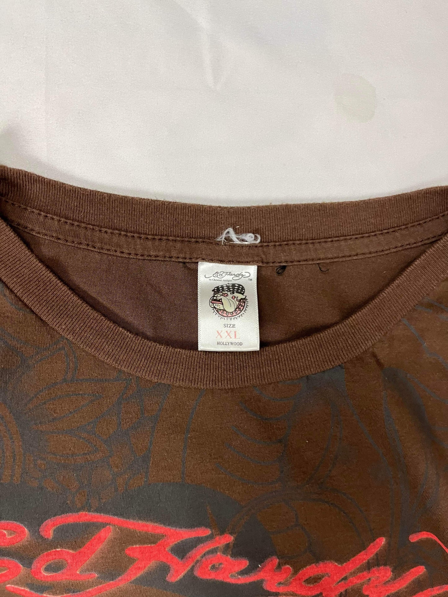 (2X) Ed Hardy Brown Superstar Tee