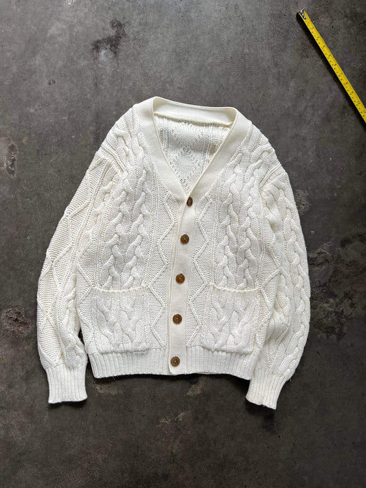 (M) Vintage Thick Cable Knit Cardigan