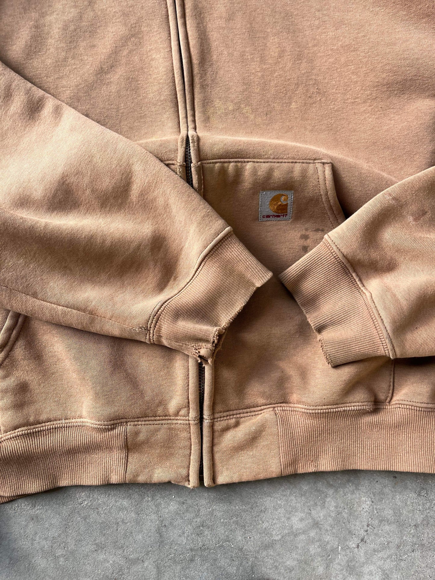 (2X) Carhartt Sand Brown Zip Up Hoodie