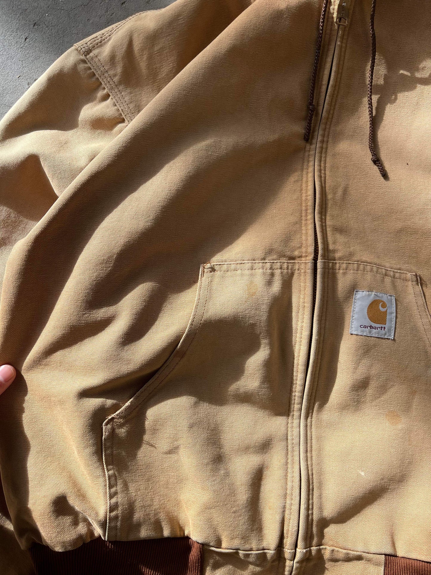 (L/XL) 90’s Sunfaded Carhartt Hooded Jkt