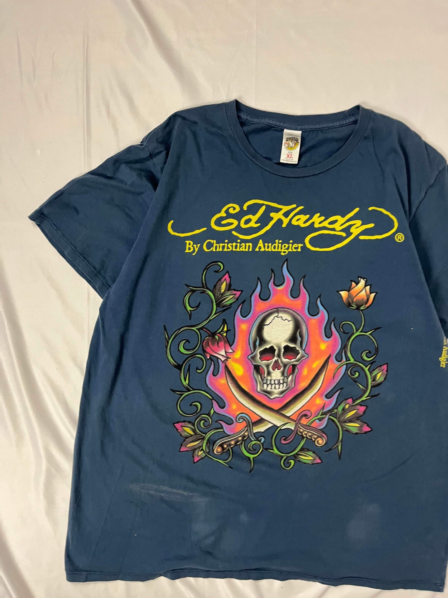 (XL/2X) Ed Hardy Skull Tee