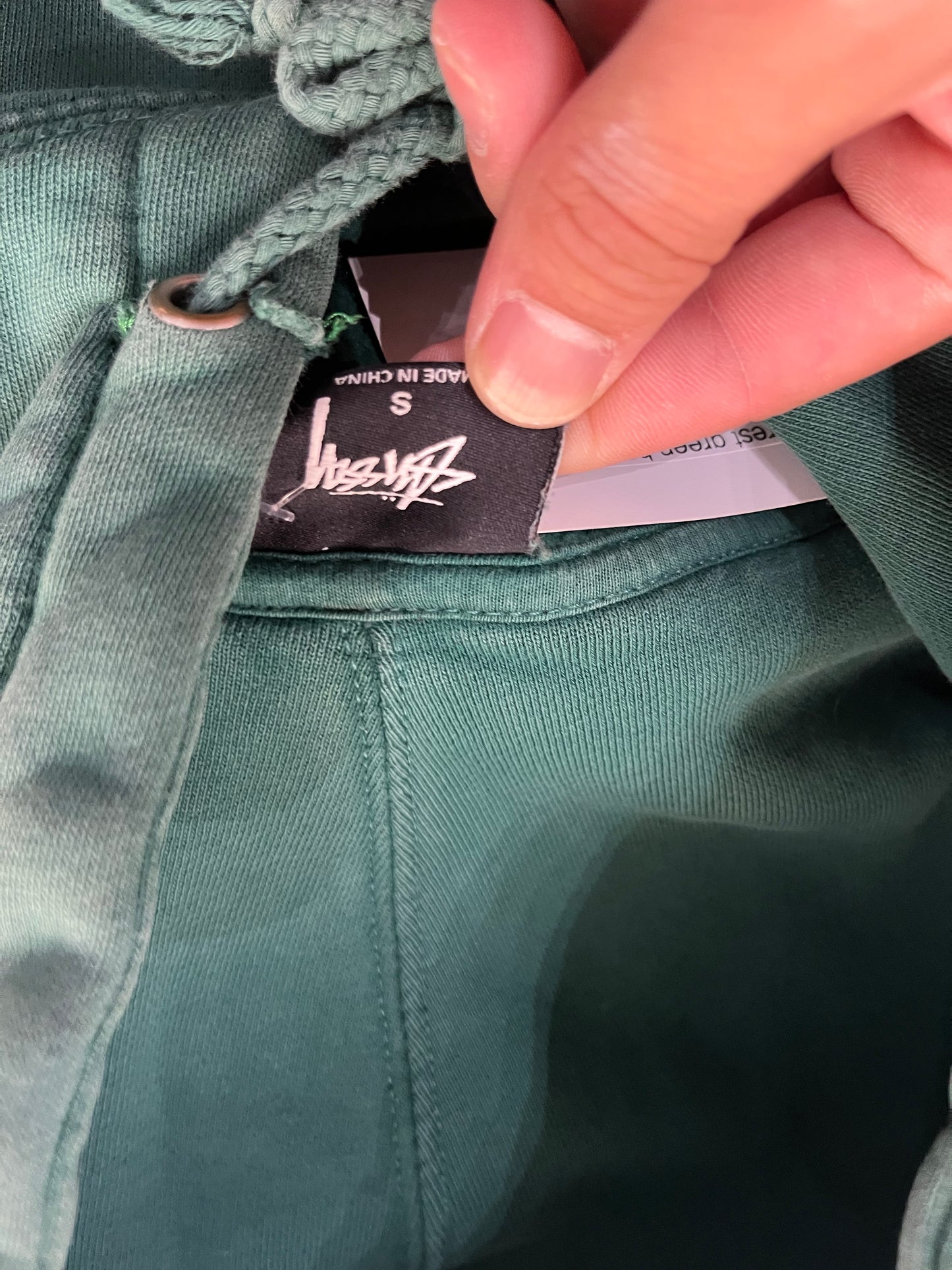 (S) Stussy forest green hoodie