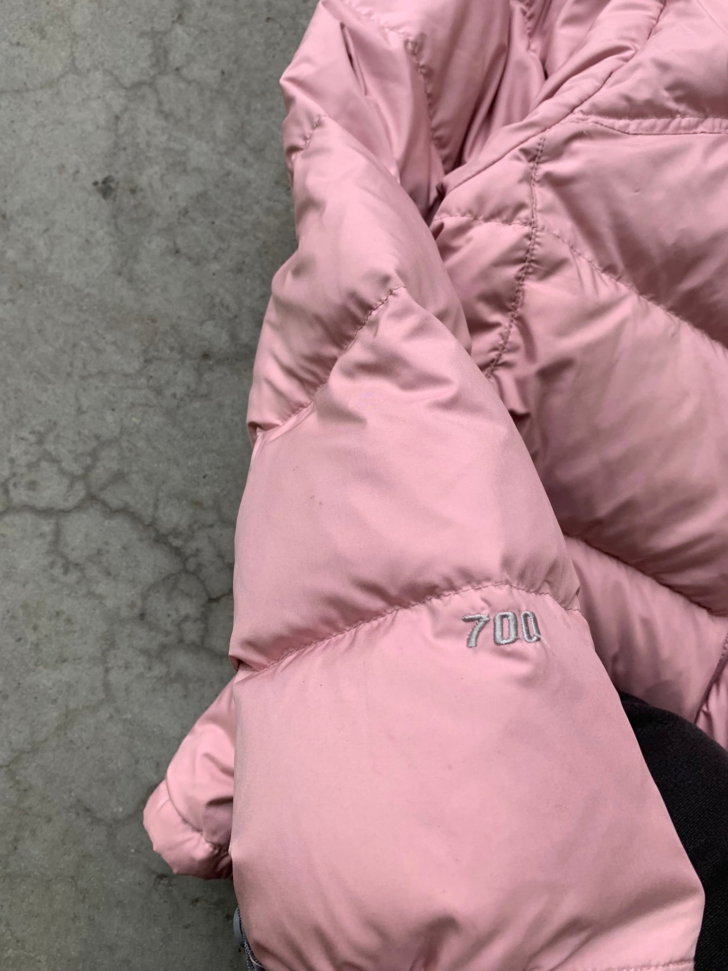 (L) The North Face 700 Pink Puffer