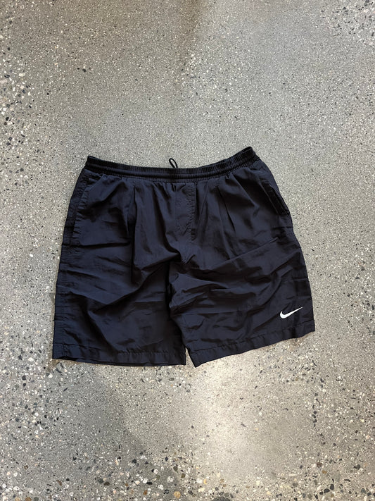 (W30”) 90s Nike Nylon Black Shorts