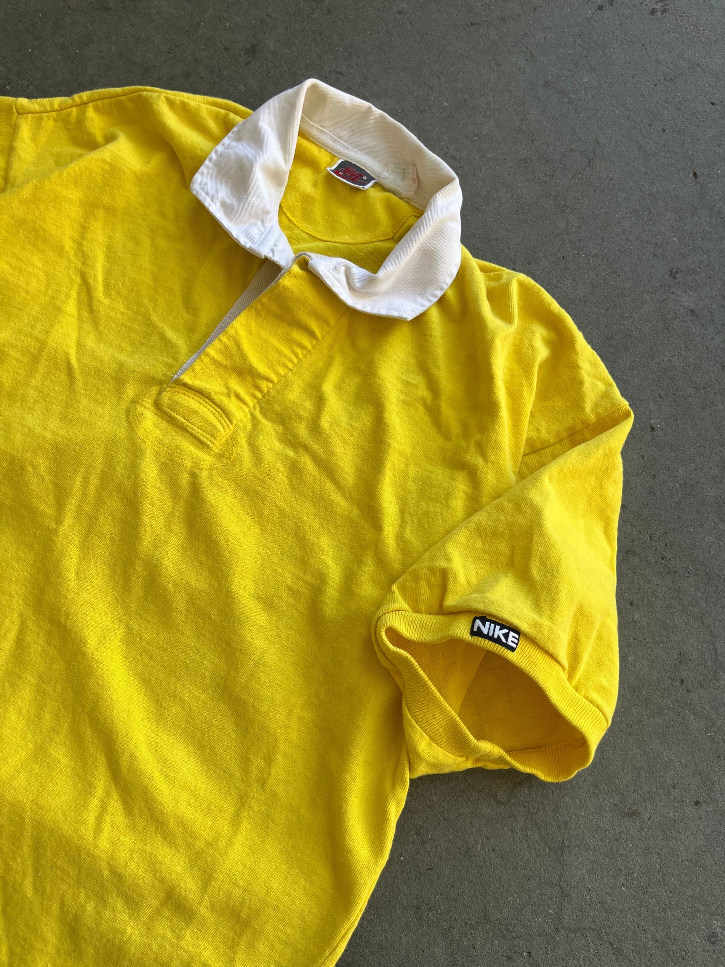 (M) 80s Nike Yellow Polo ~