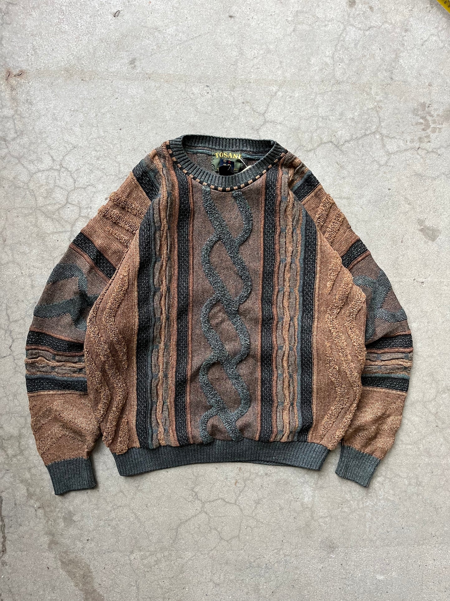 (S) 90s Tosani Textured Earth tone Knit