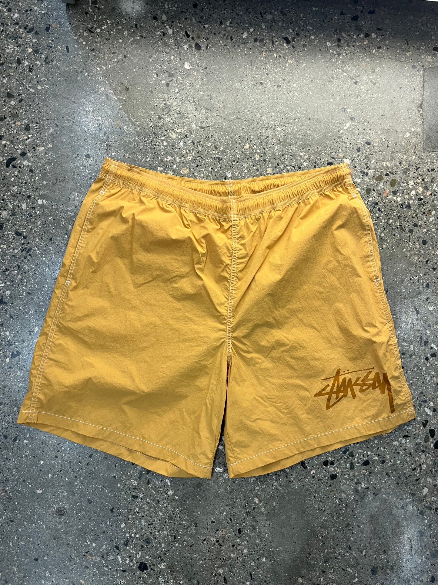 (XL) Stussy Classic Script Graphic Track Shorts