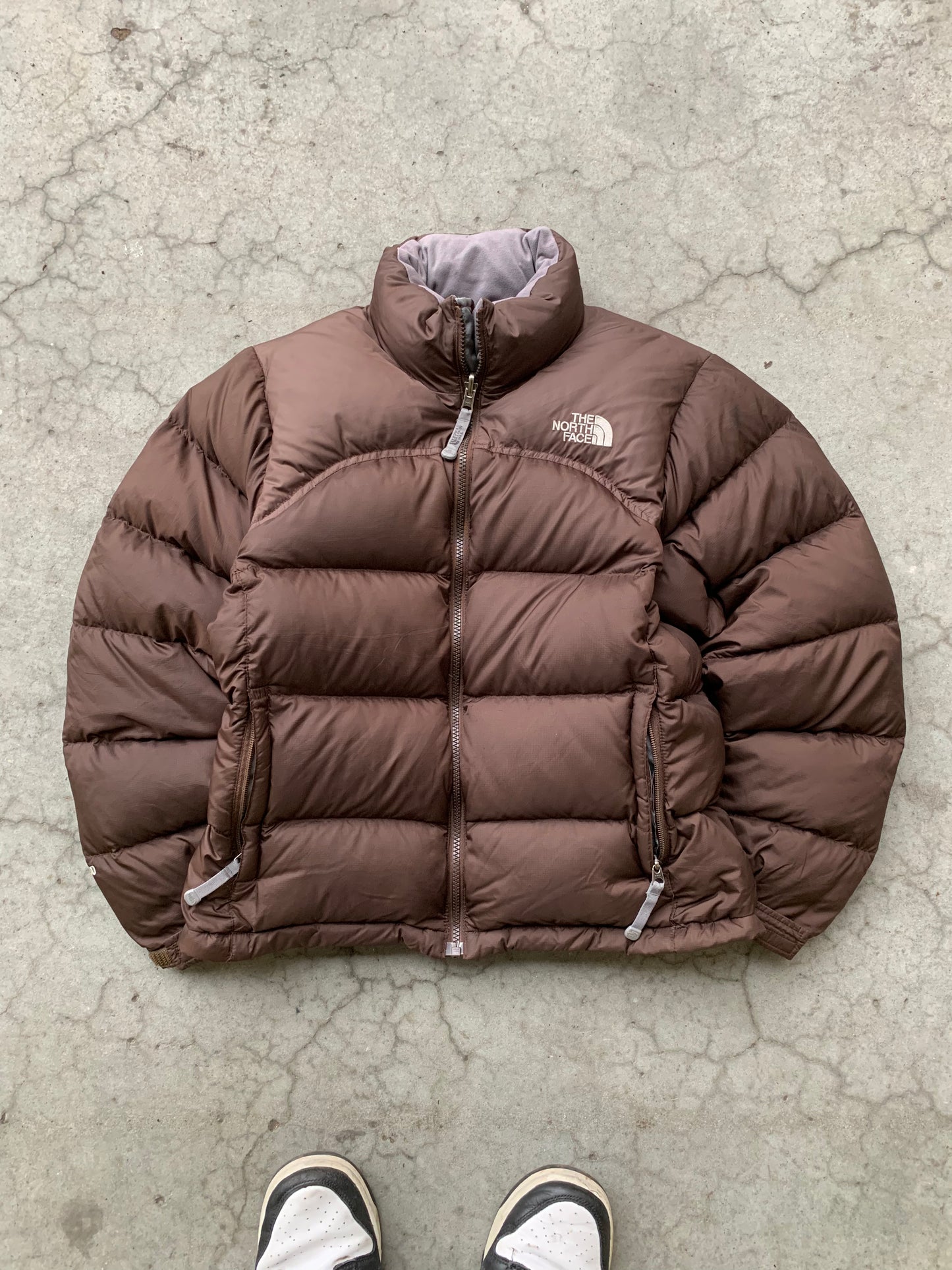 (S) The North Face 700 Choc Brown Puffer