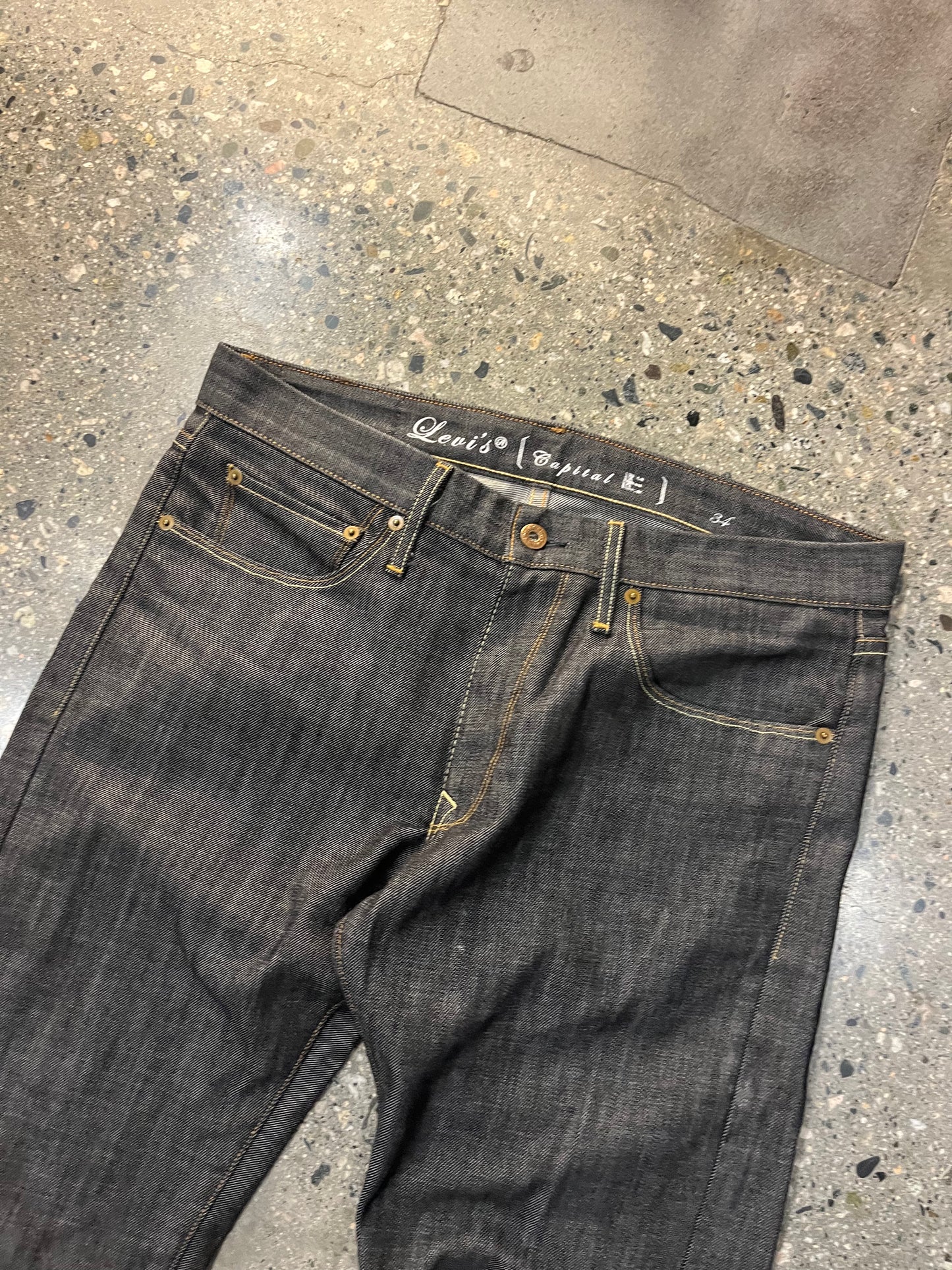 (34) Levi's Capital Japan Raw Straight Denim Jeans