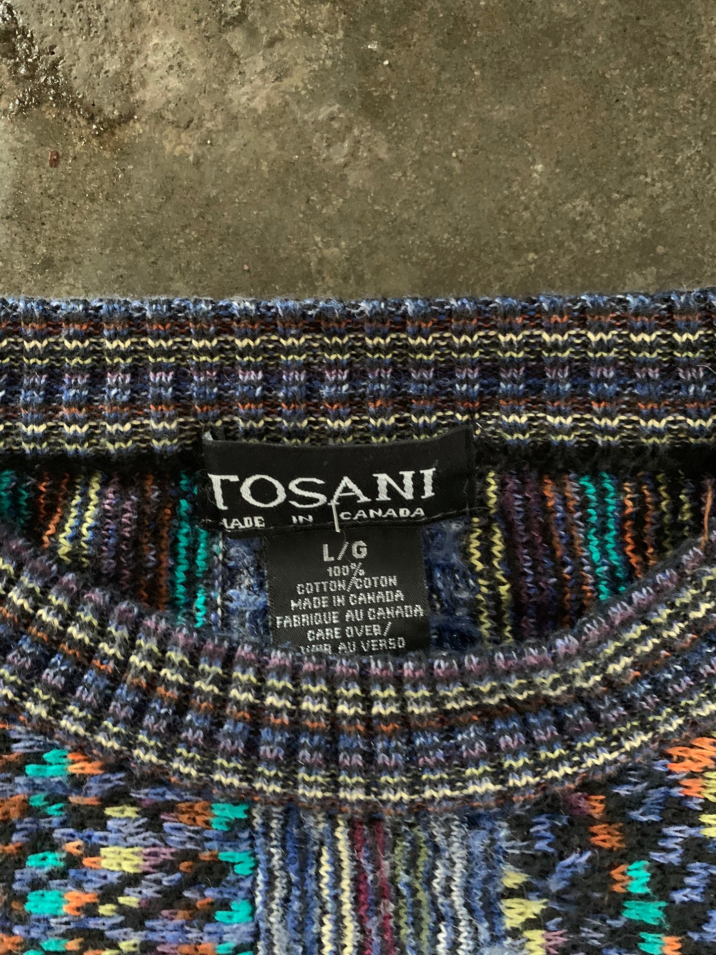 (L/XL) 90’s Tosani Boxy Textured 3D Knit