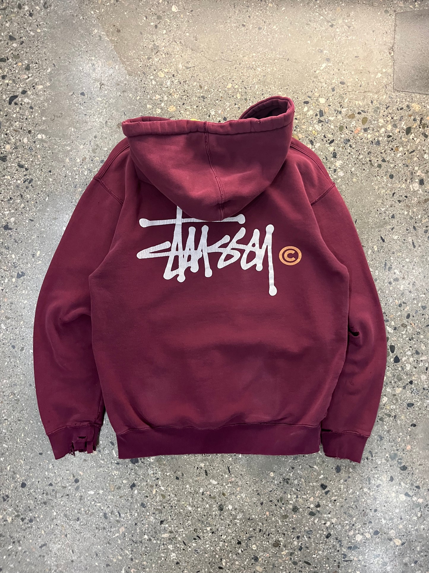 (S) Stussy Classic Script Side Graphic Hoodie