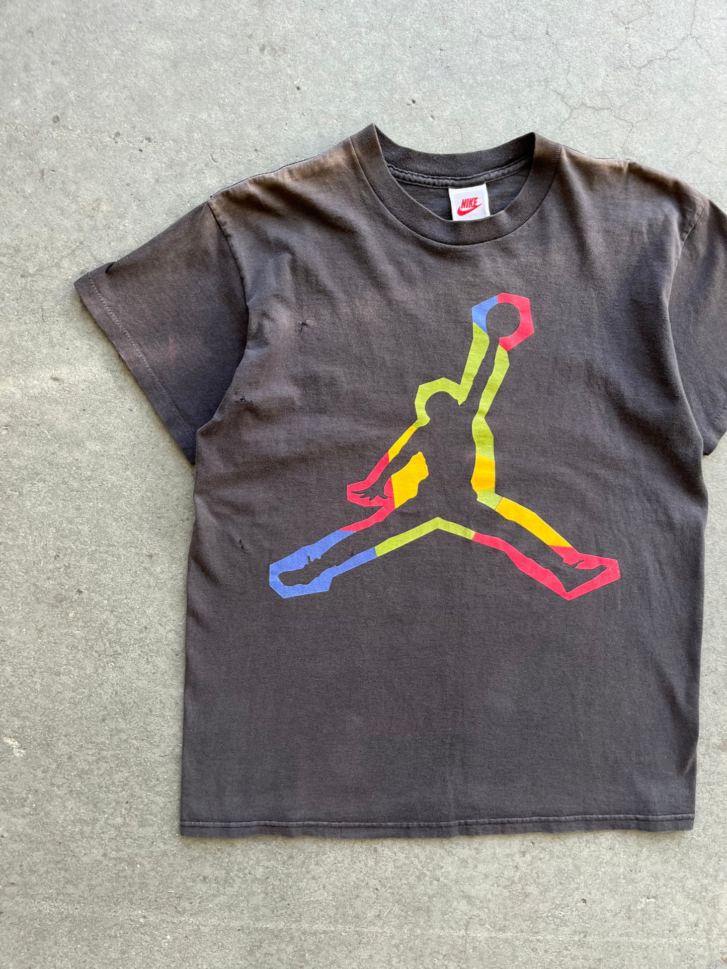 (m/l) 80s Nike Jordan Jump man Motion Tee ~