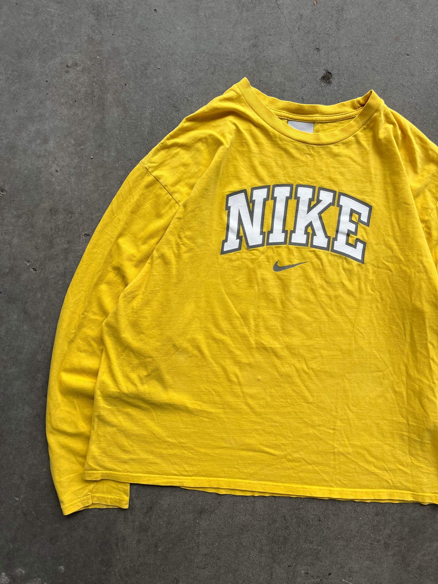 (2x) 00’s Nike Script Yellow LS