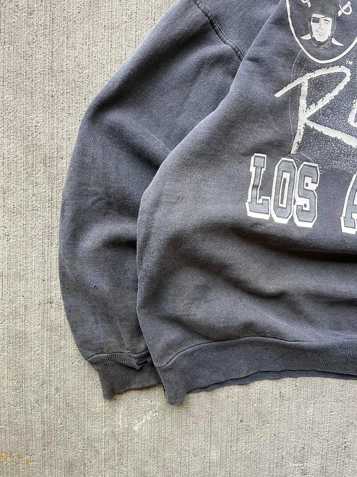 (L) 1990 Distressed Los Angeles Raiders Crewneck