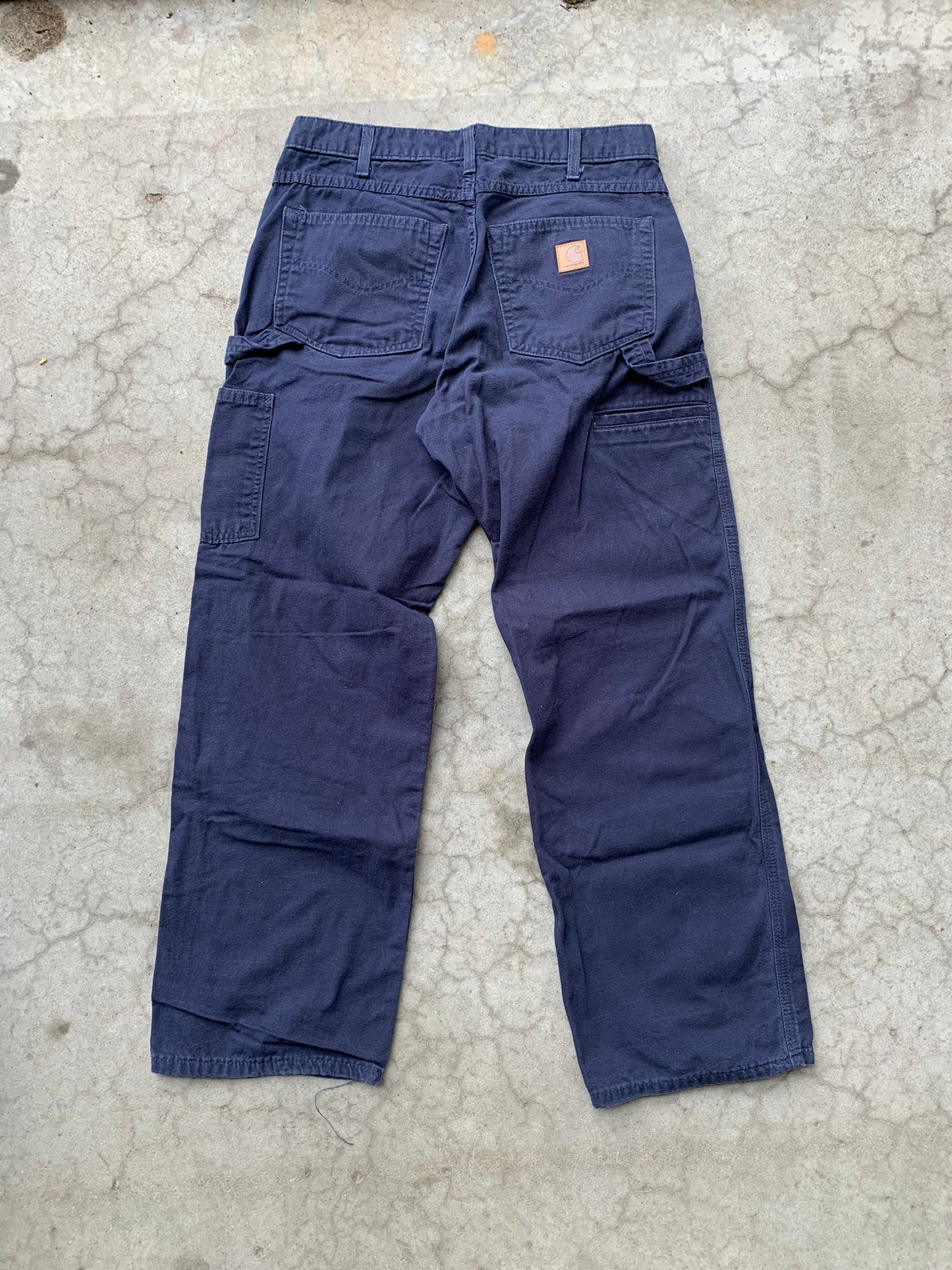 (32”) 00’s Navy Carhartt Dungarees