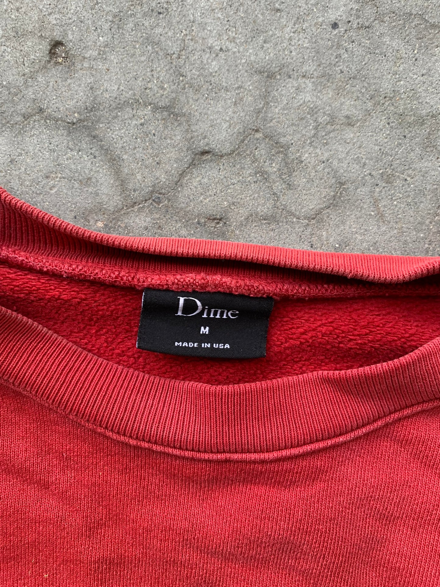 (M) Distressed Dime Crewneck