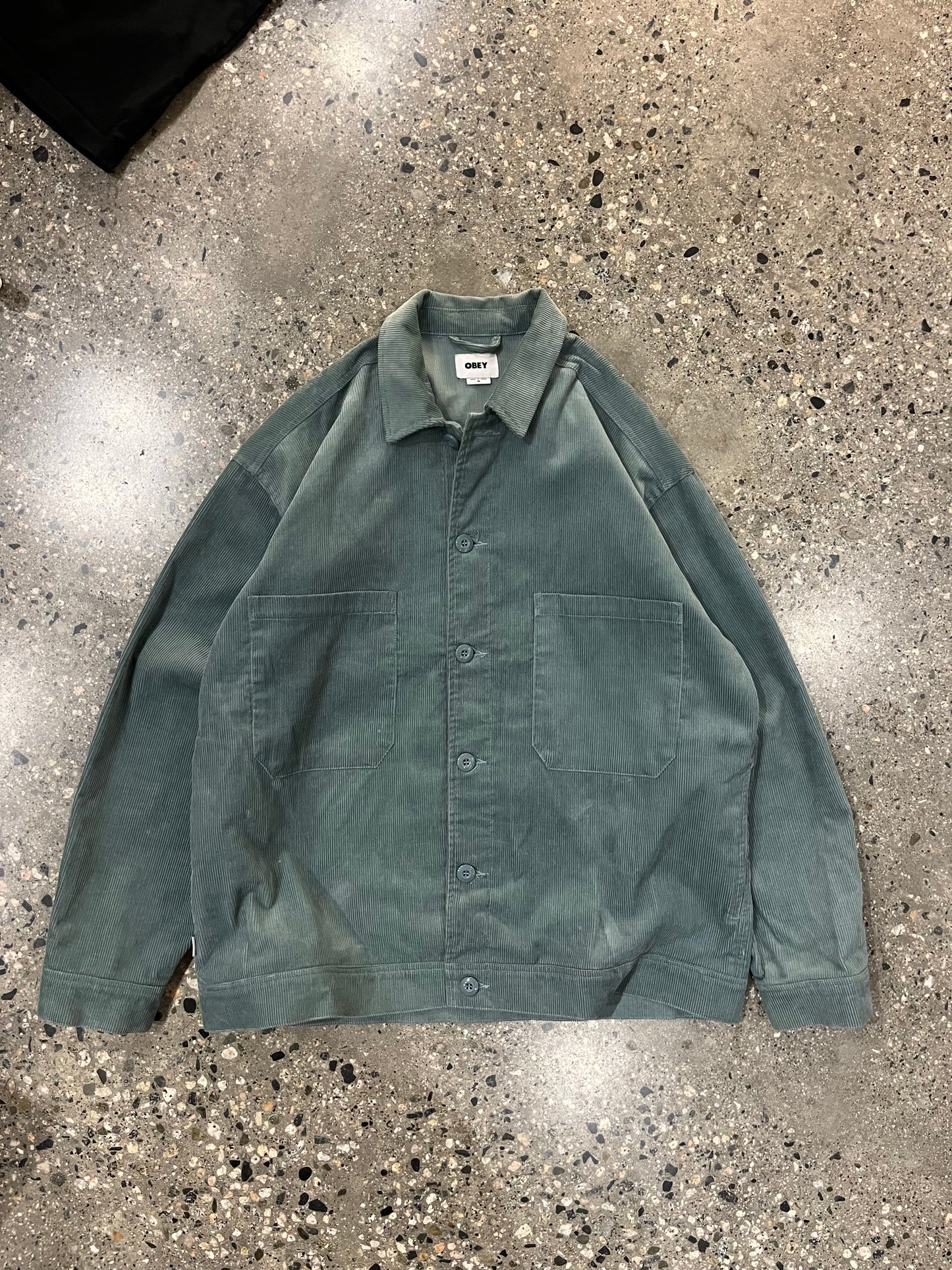 (M) Obey Corduroy Button-Up Jacket