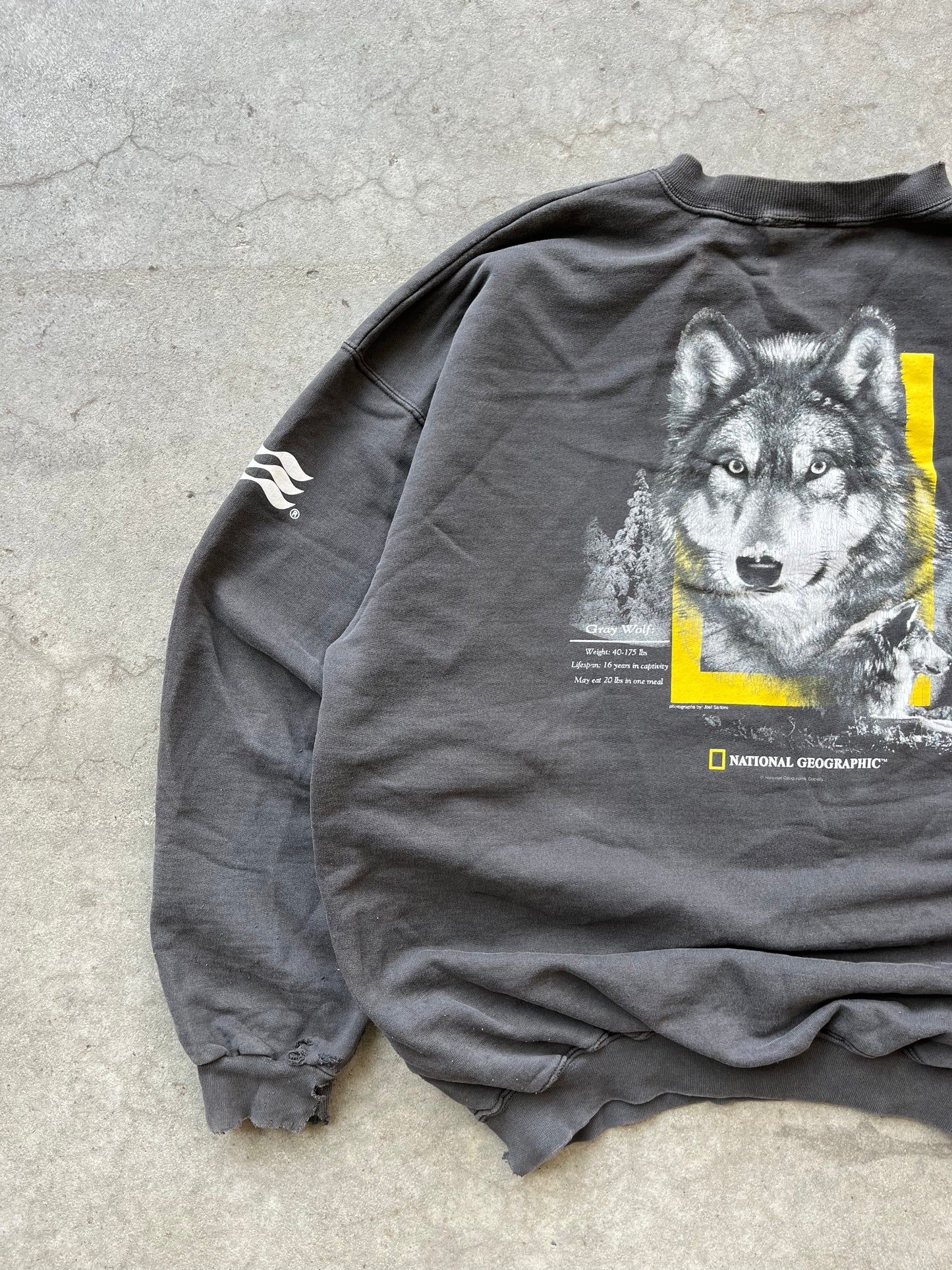 (XL) 90s National Geography Wolves Crewneck