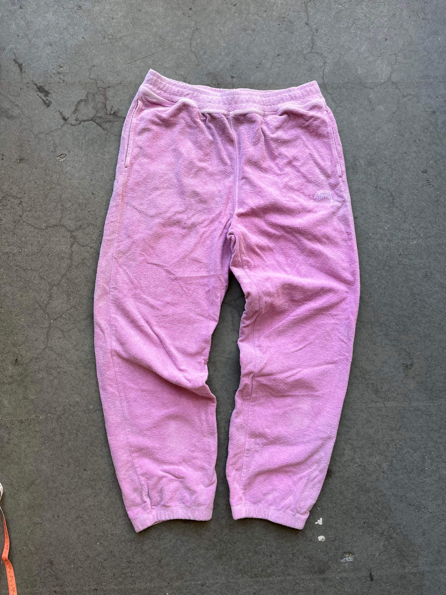 (L) Stüssy Fuschia Pink Textured Sweats
