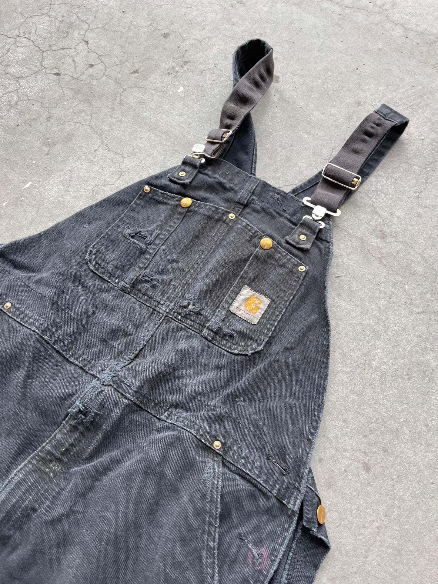 (36”) Distressed Carhartt Carpenter Overalls