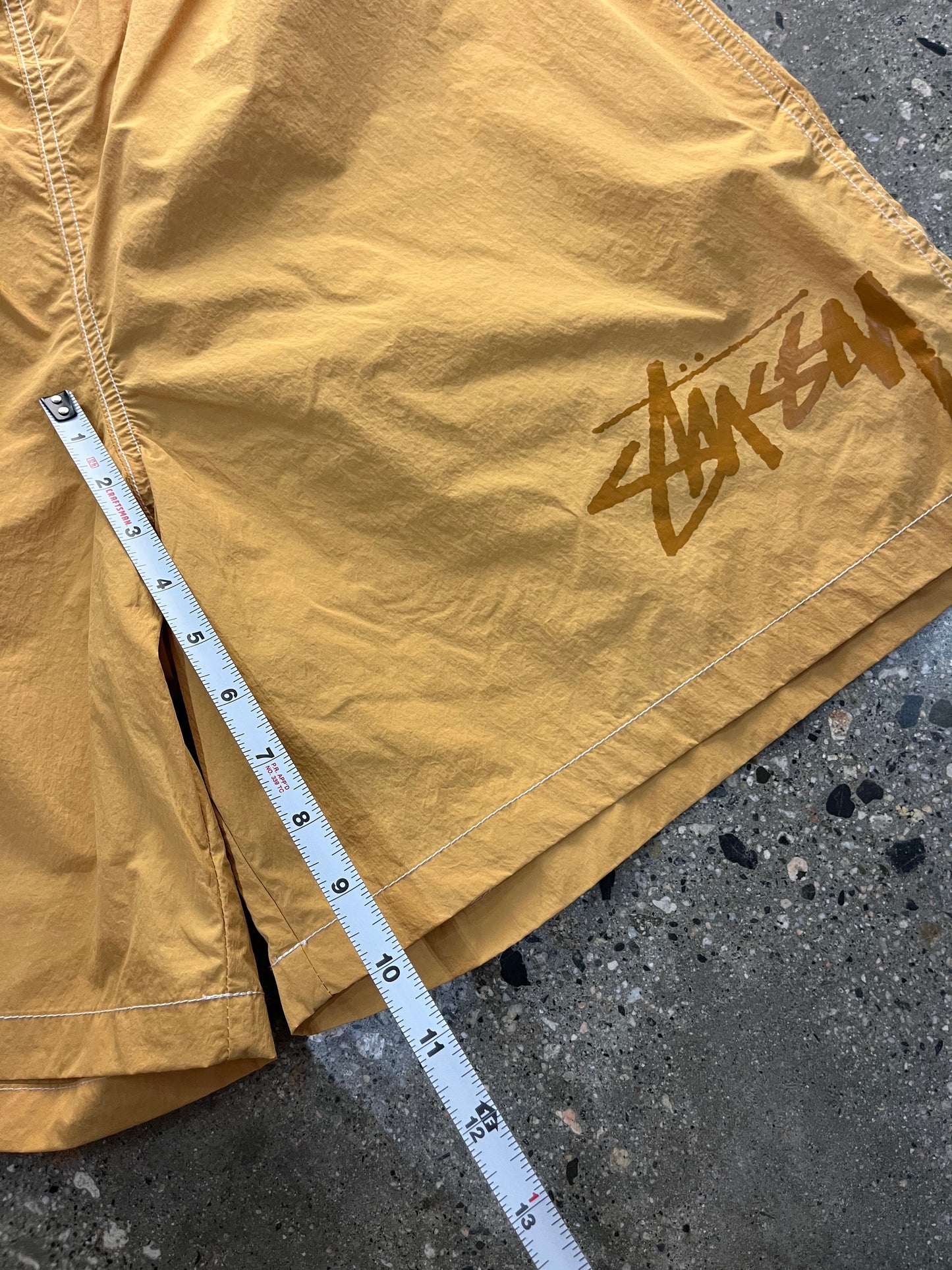 (XL) Stussy Classic Script Graphic Track Shorts