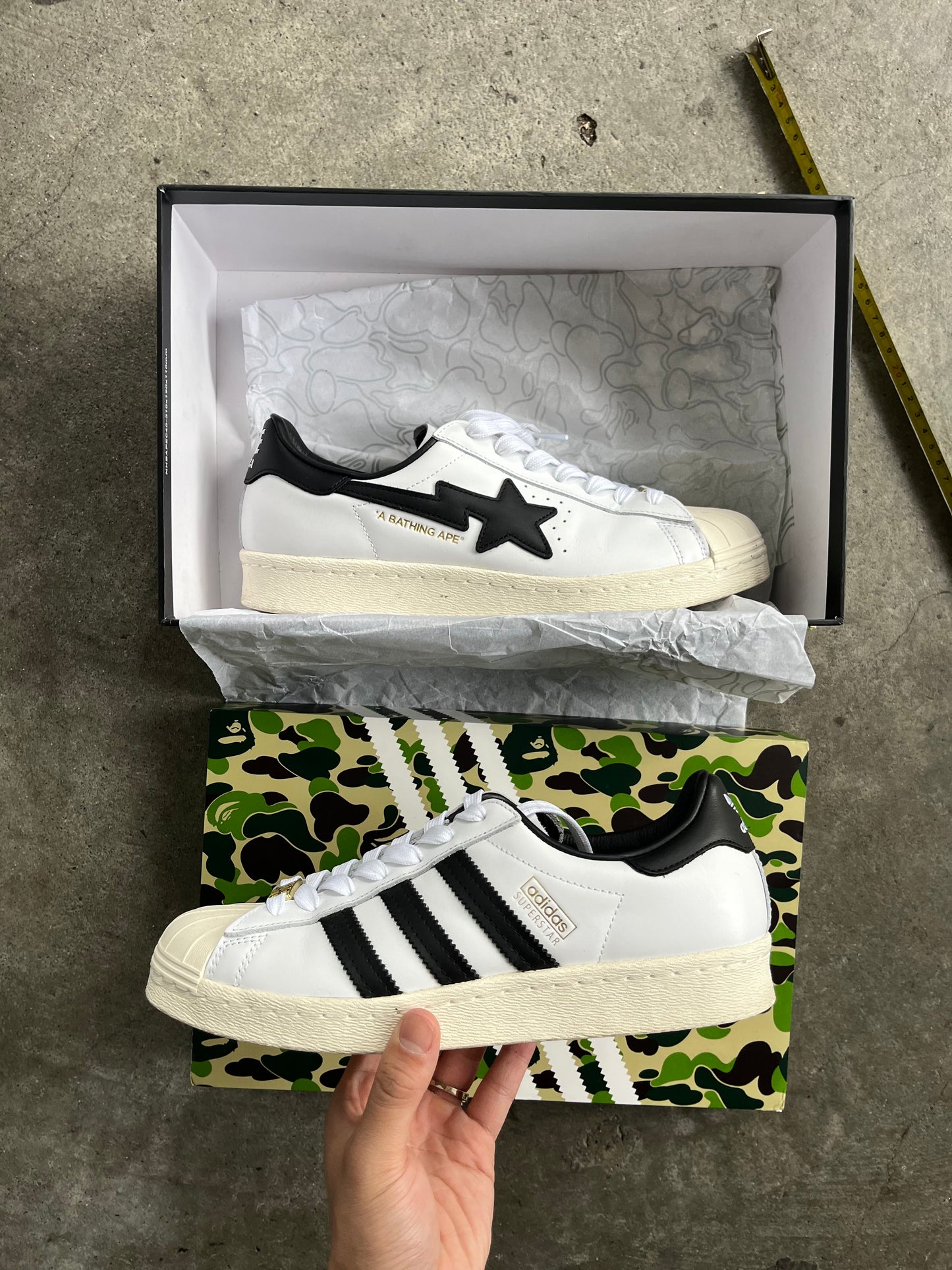 (Size 7 US) Bapesta x Superstars