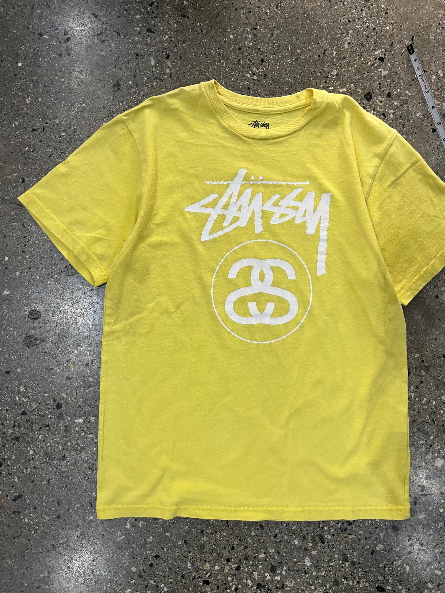 (M) Stussy Double S Yellow Tee