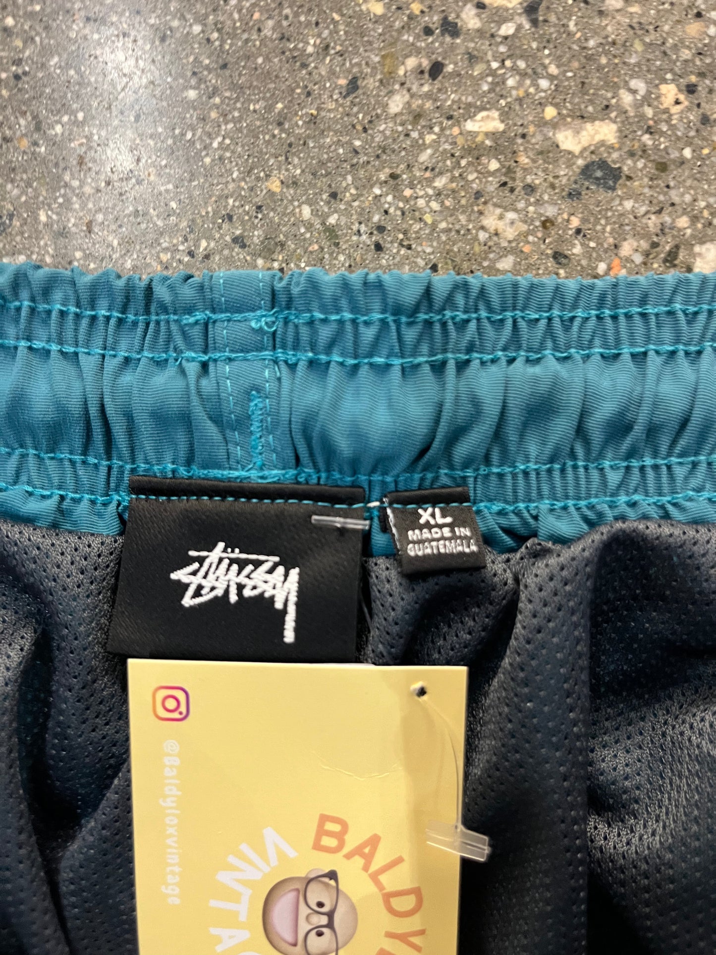 (XL) Stussy Classic Script Graphic Track Shorts