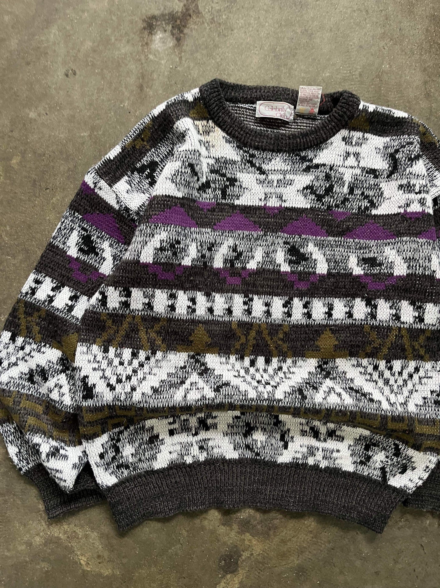 (M) 80’s Pattern Knit