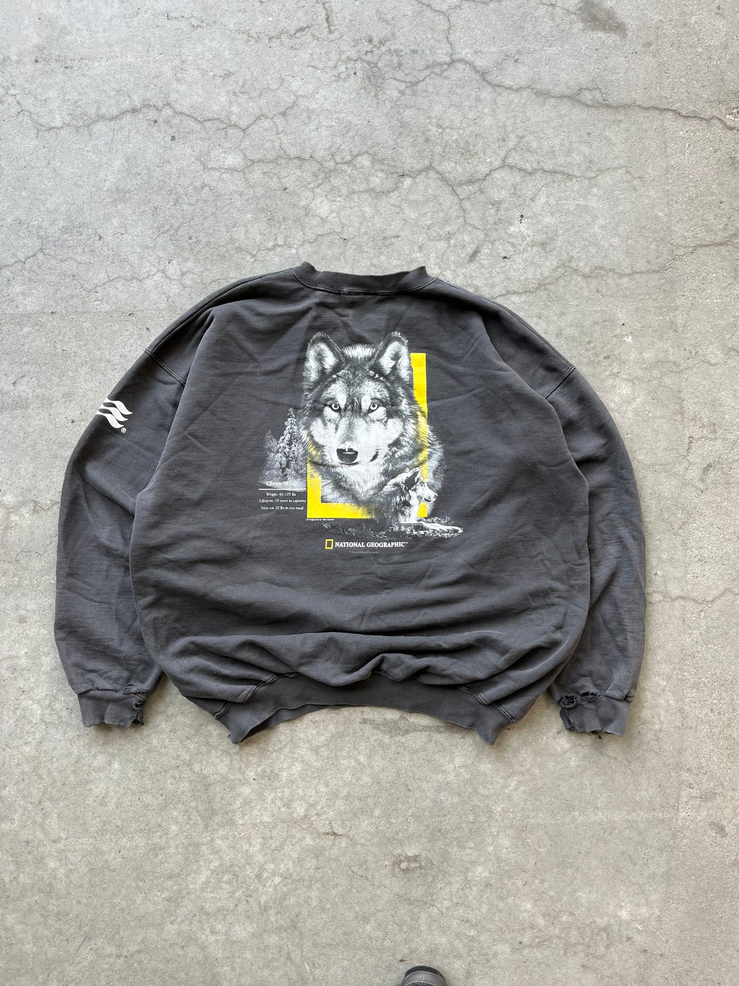 (XL) 90s National Geography Wolves Crewneck