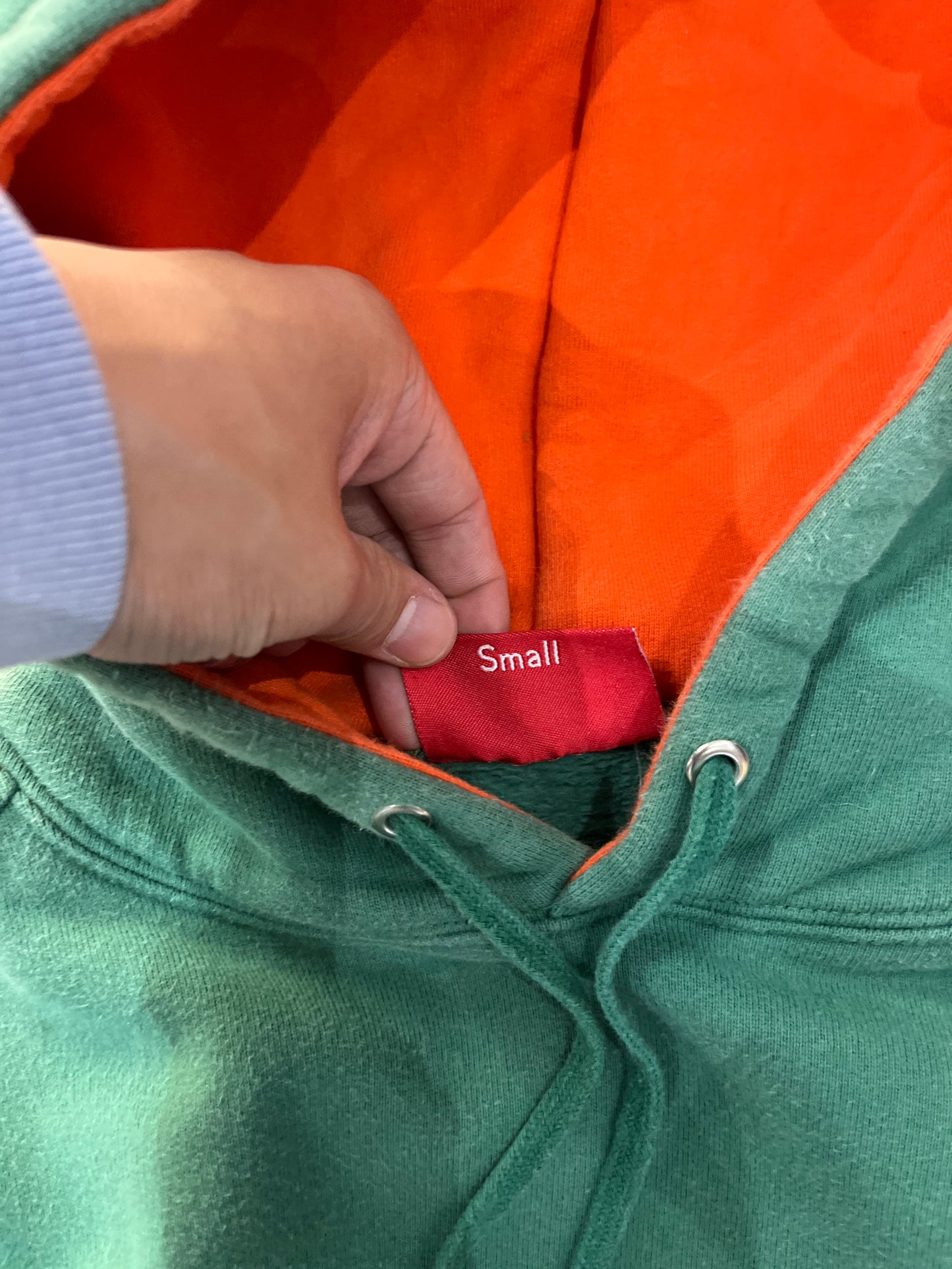 00's Supreme Arm Logo  Green Hoodie