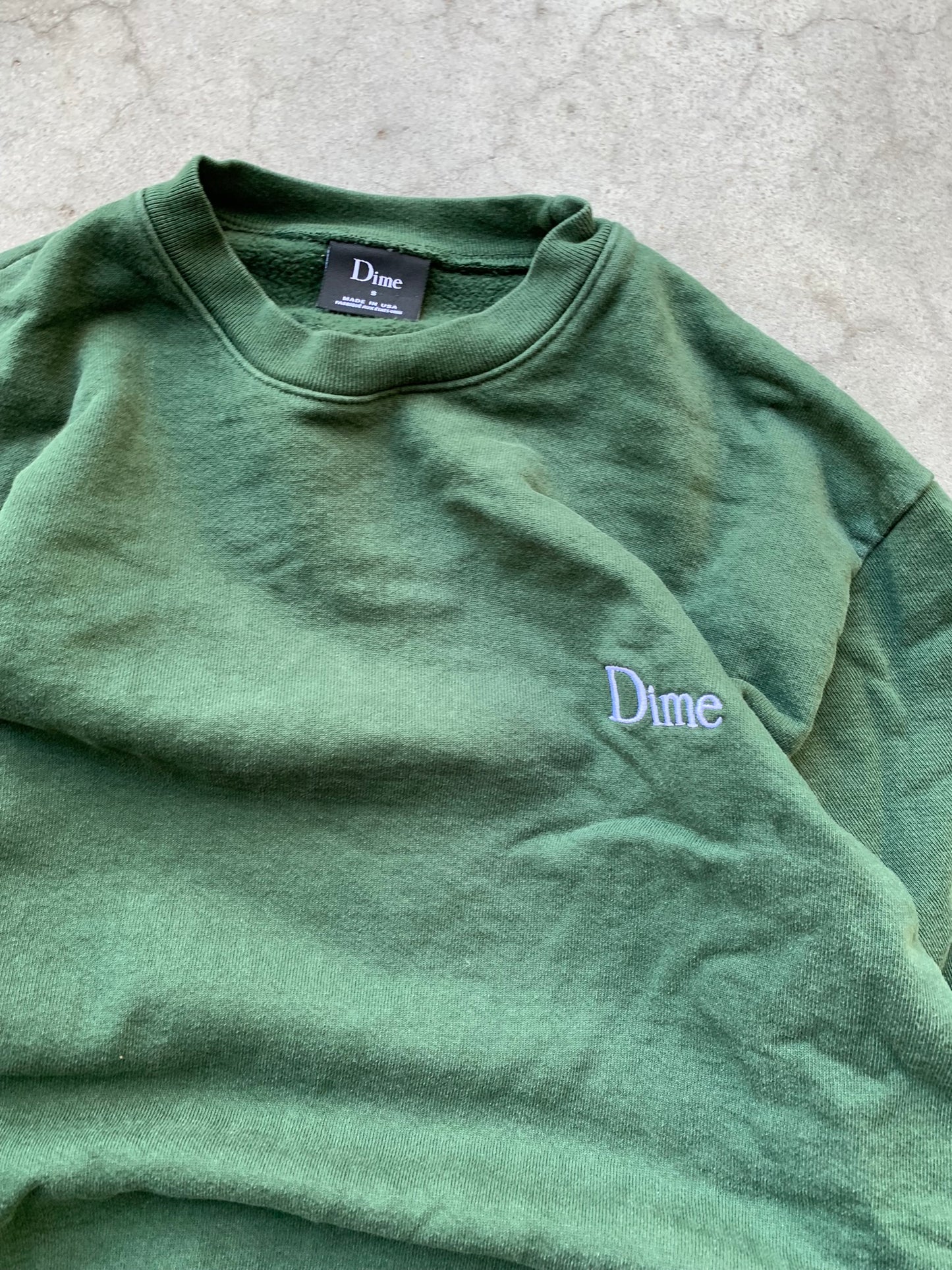 (S/M) Dime Forest Green Crewneck