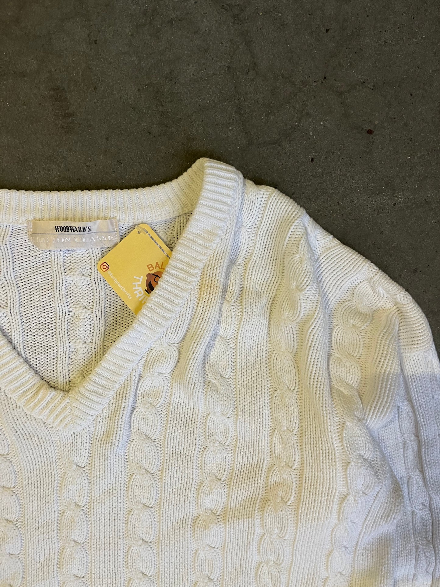 (M) 90s Woodward’s Cableknit wear
