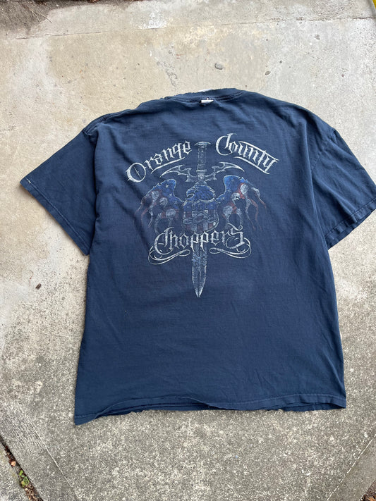 (XL) 90s Sunfaded Orange County Choppers Distress