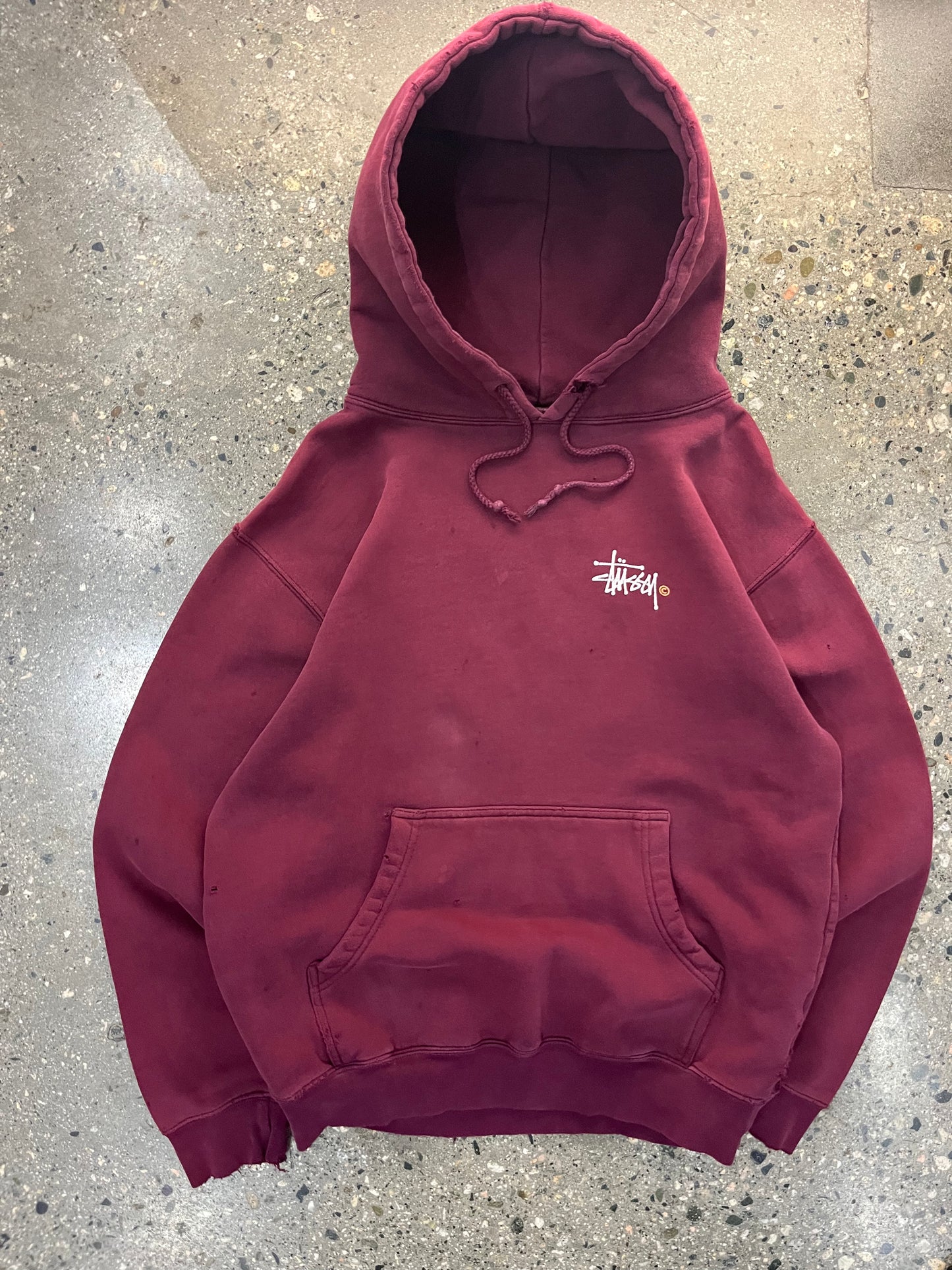 (S) Stussy Classic Script Side Graphic Hoodie