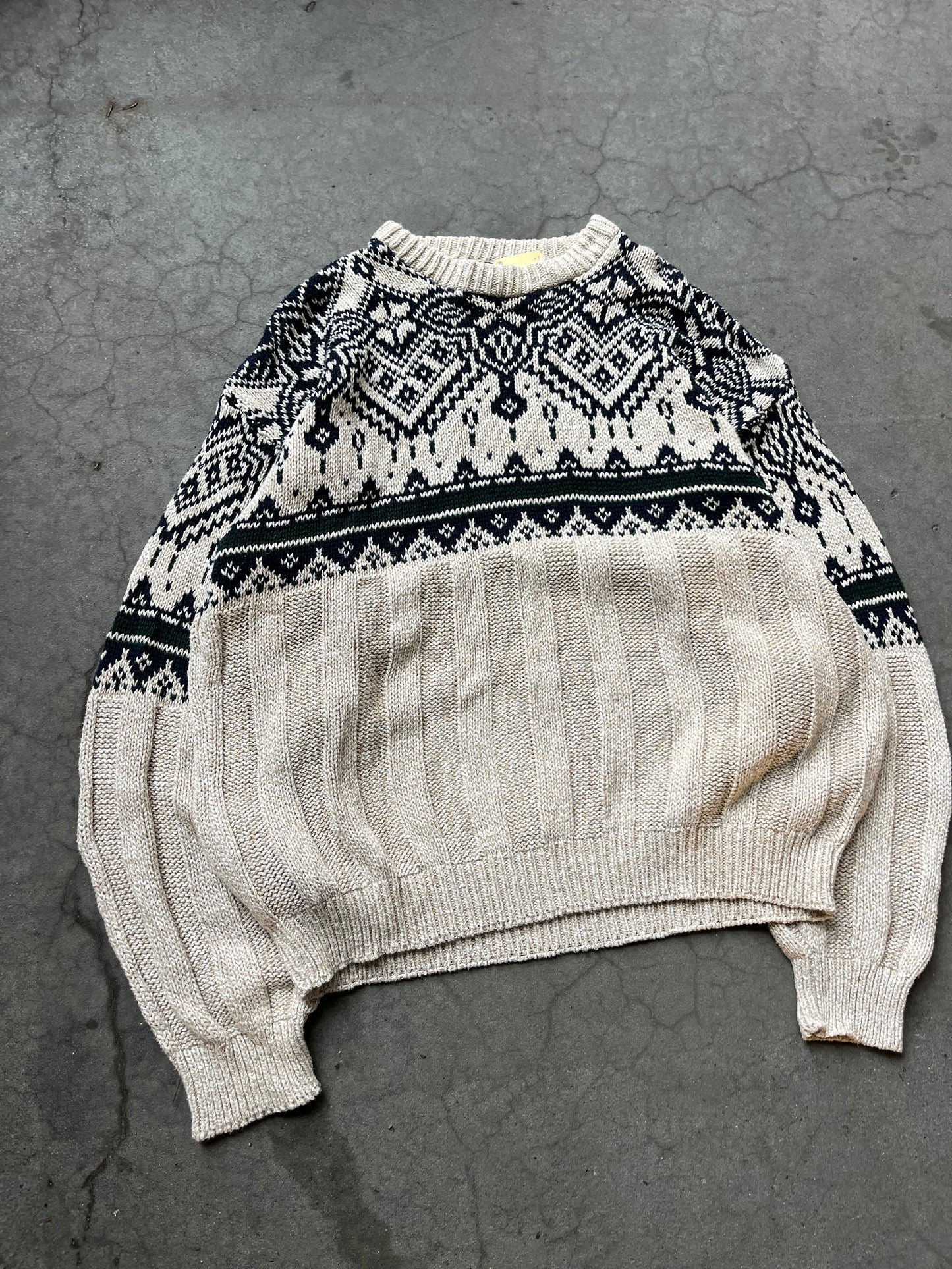 (L) 90s cotton Knitwear abstract
