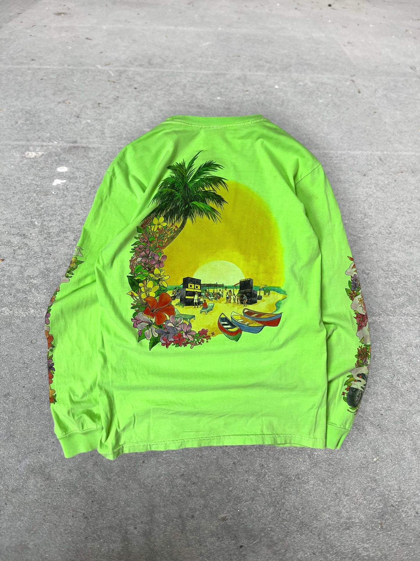 (S/M) Stussy Lime Green LS