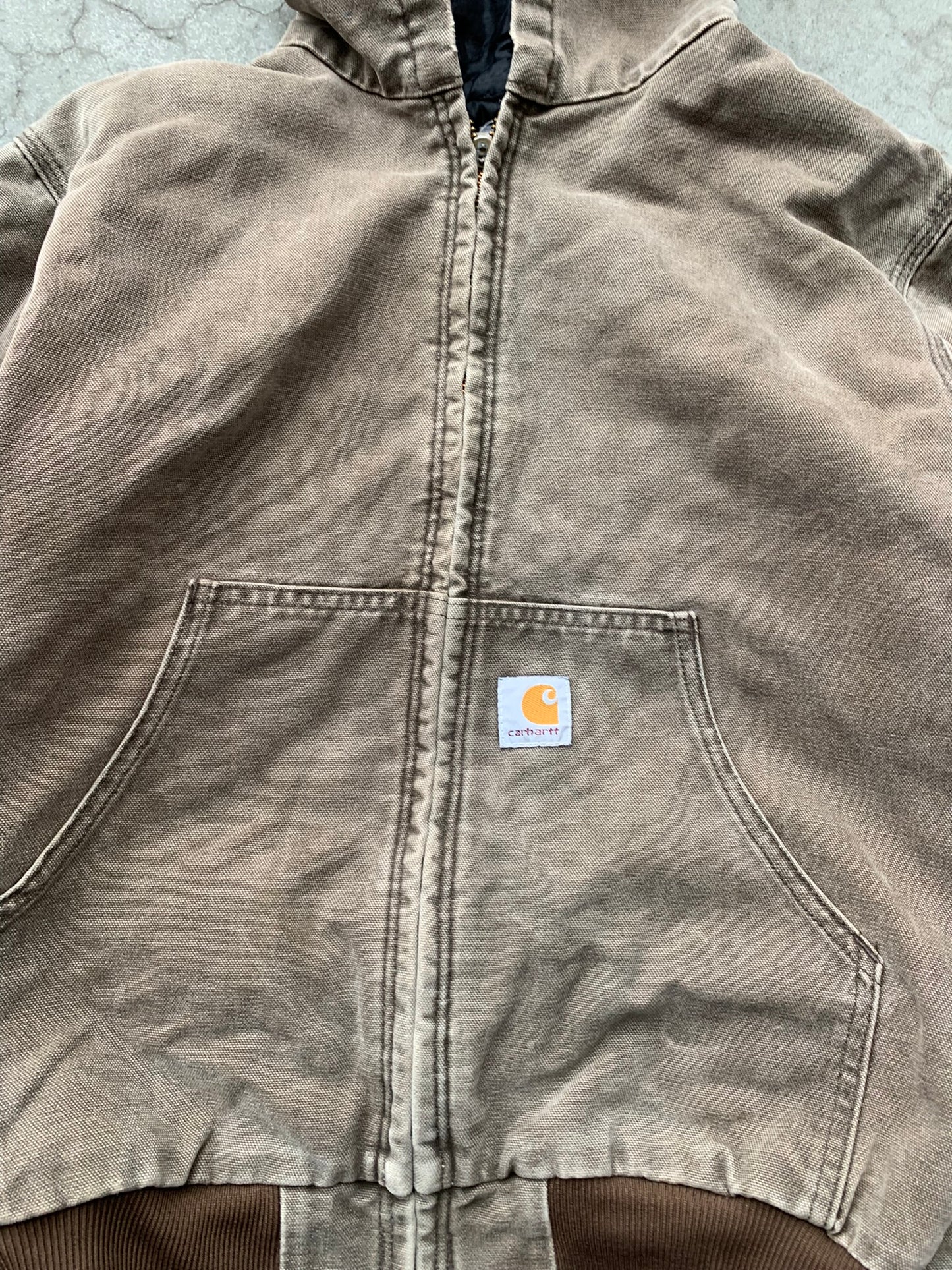 (XXS) 80s/90s Carhartt Sunfaded Hooded Jkt