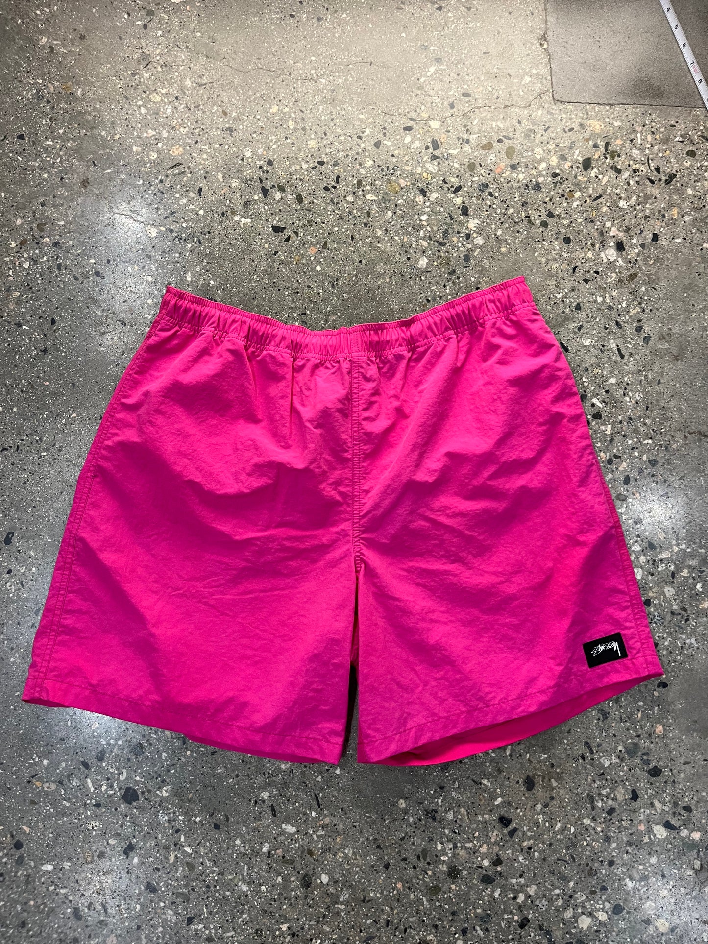 (L) Stussy Classic Script Magenta Shorts