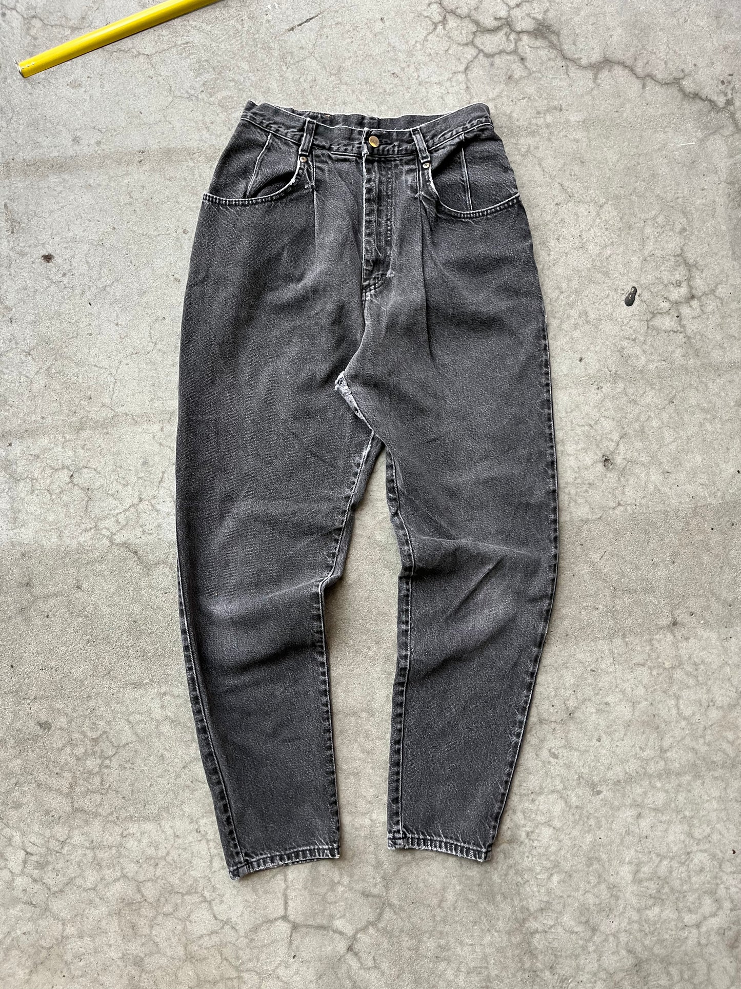 (26”) 90s Ikeda Sunfaded Black Denim