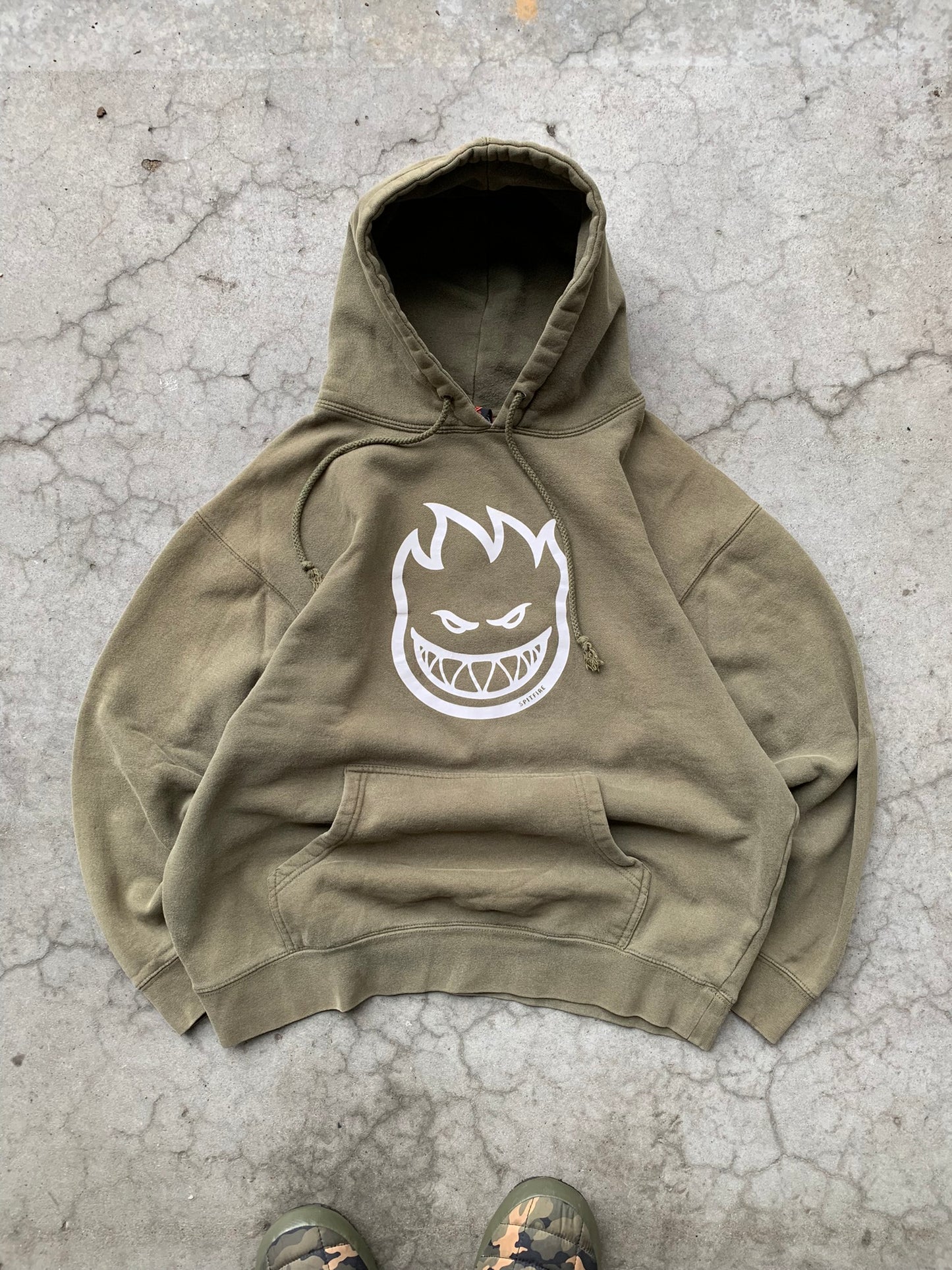 (L) Olive Green Spitfire Hoodie