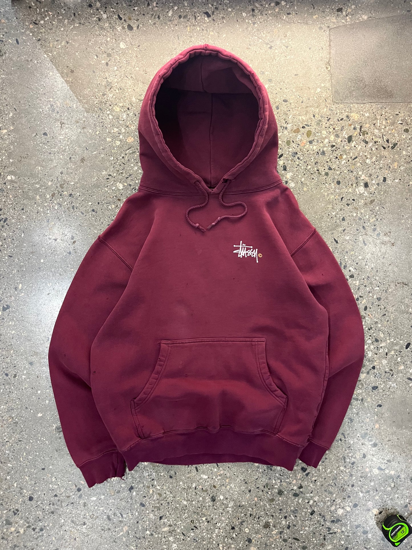 (S) Stussy Classic Script Side Graphic Hoodie