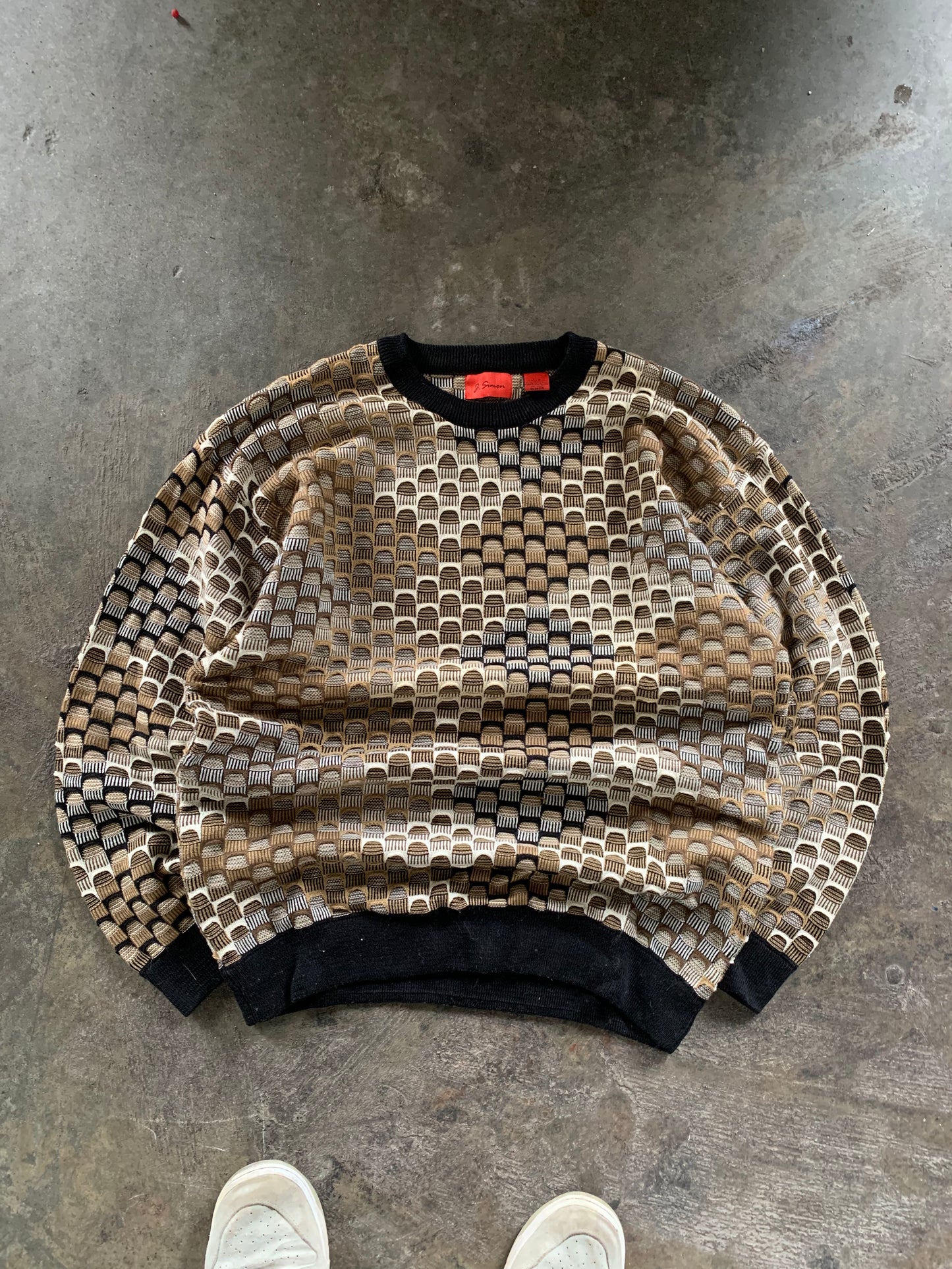 (L/XL) Vintage J Simon Textured 3D Knit