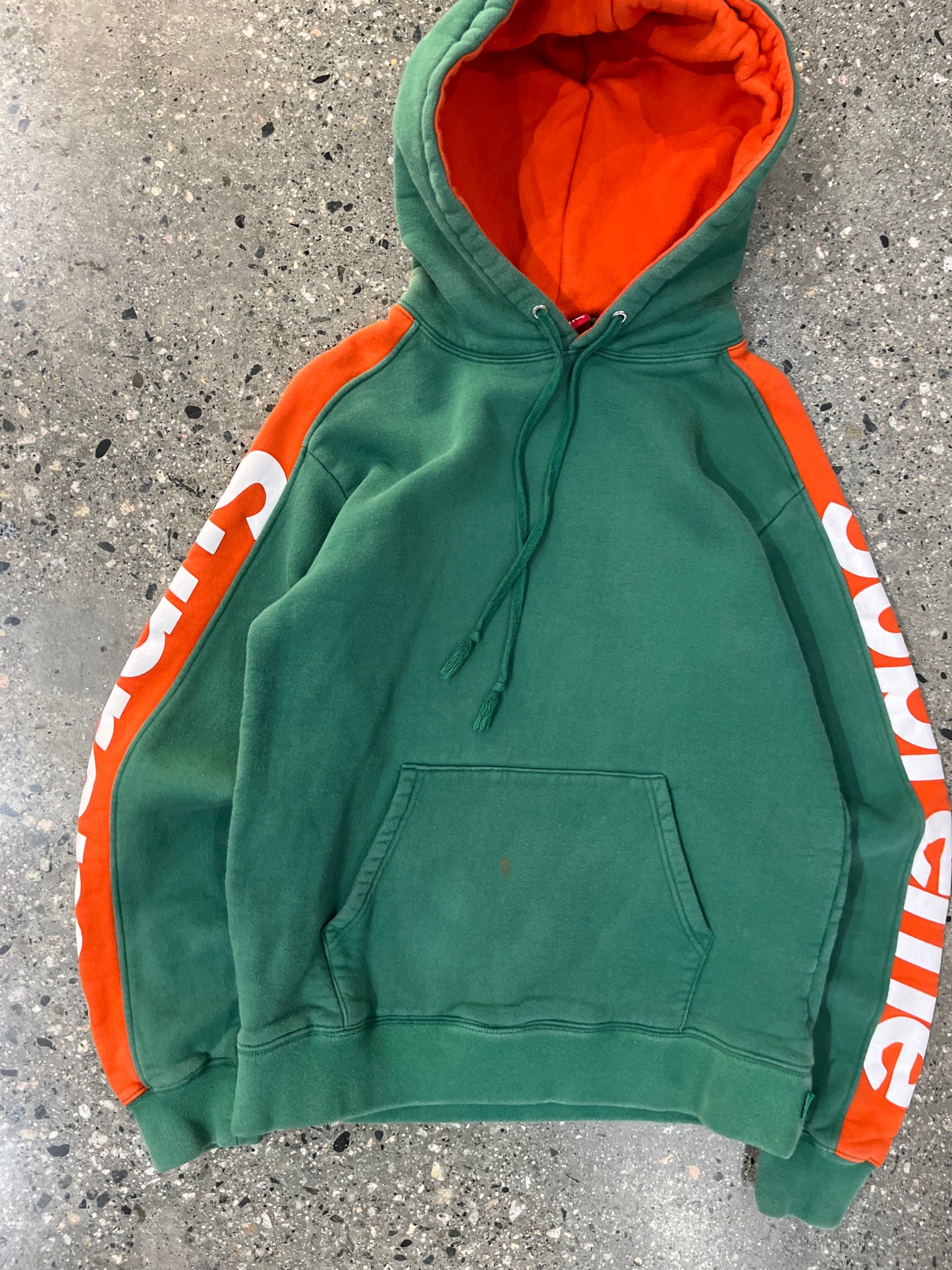 00's Supreme Arm Logo  Green Hoodie