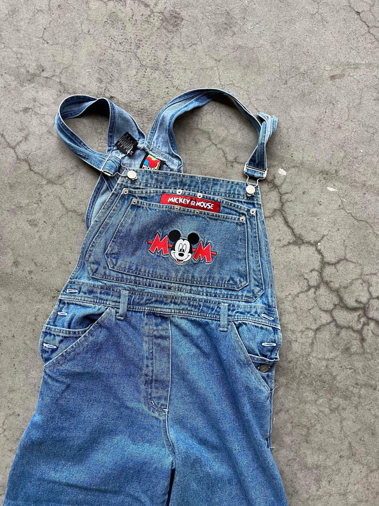 (S) Disney Mickey Mouse Carpenter Overalls